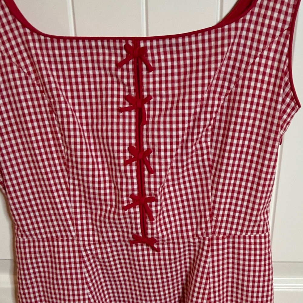 Rachel Zoe Red Gingham Maxi Dress - Picture 3 of 9
